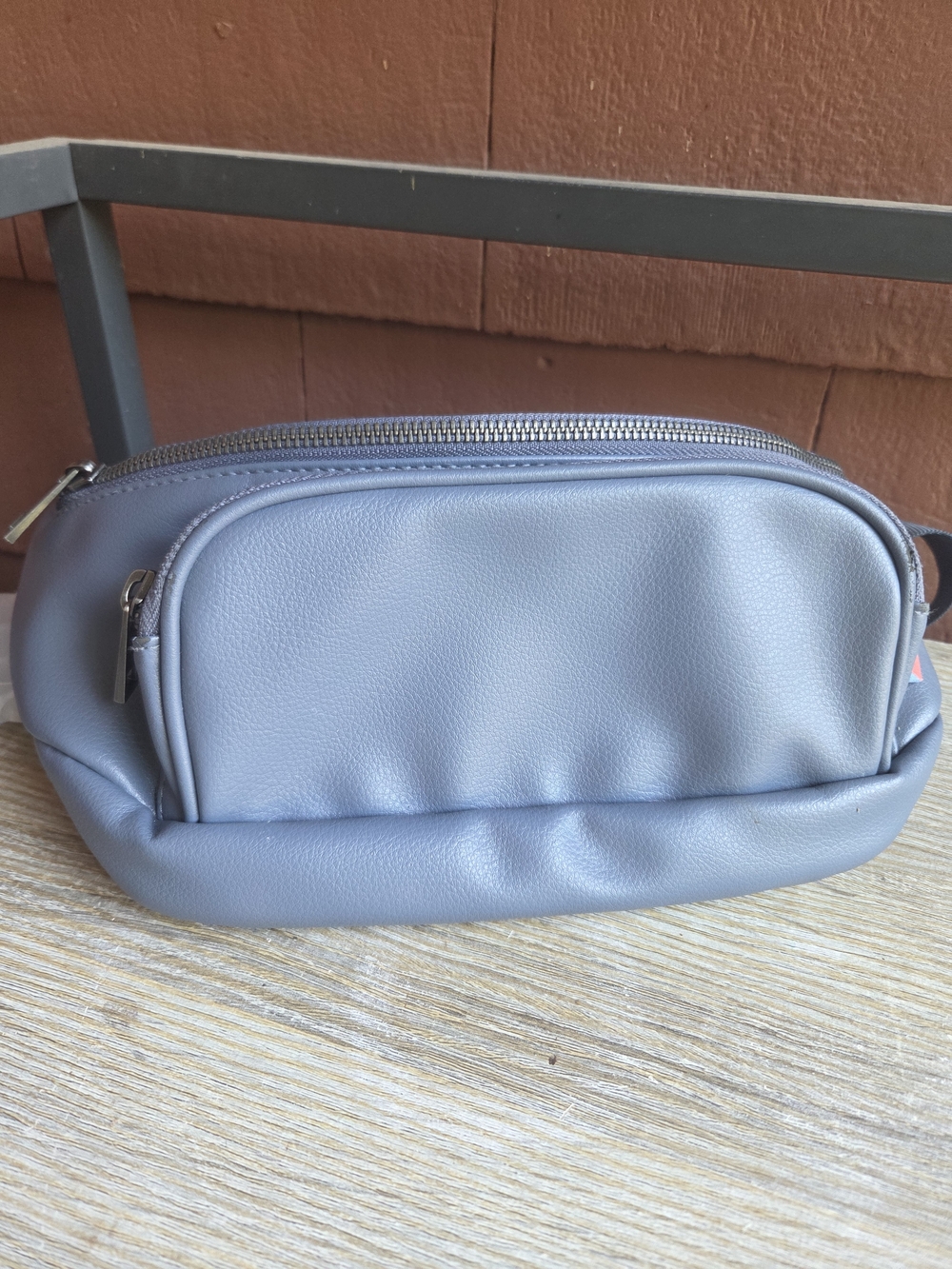 Kibou Diaper Bag Fanny Pack Slate Blue Vegan Leather